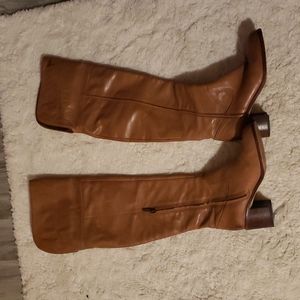 Knee High Brown Real Leather Boots